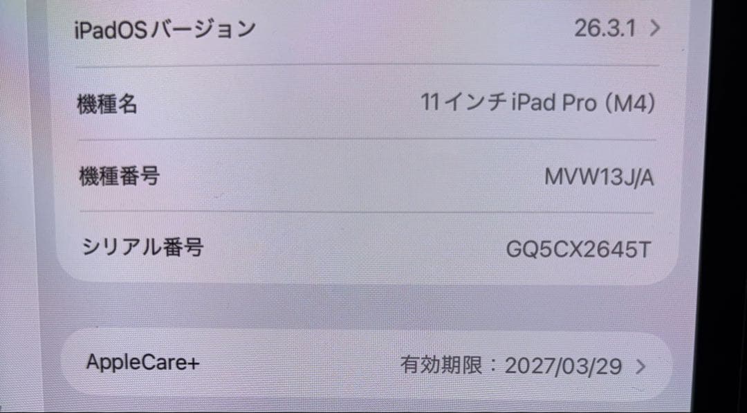 ケース付き11インチiPad ProM4Wi-Fi＋Cellular 256GB