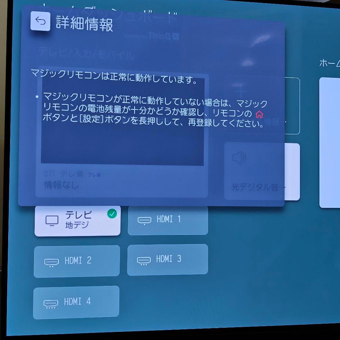 木LG 48V型4K有機ELテレビ 【2022/12製造】