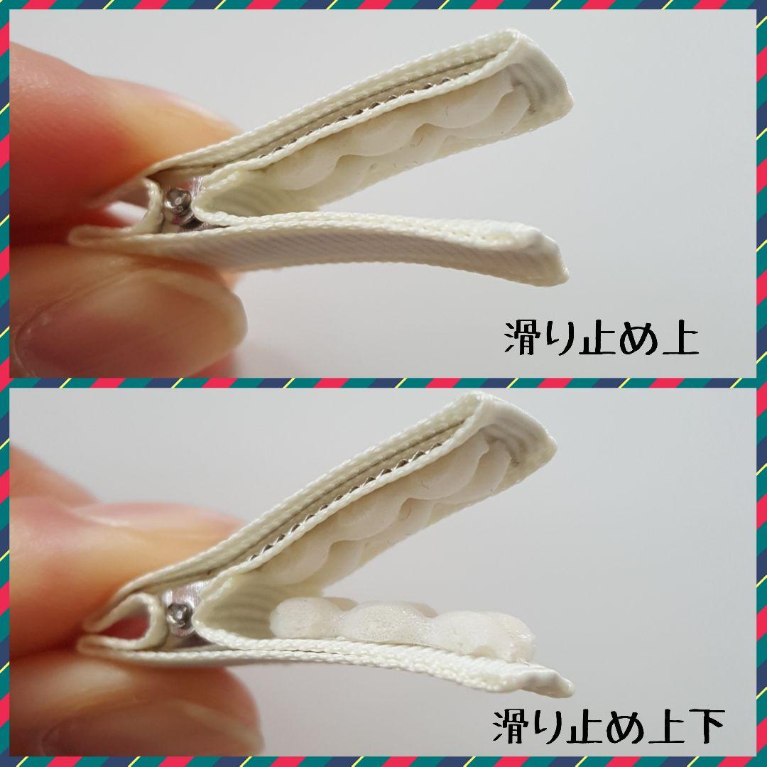 ꫛꫀꪝ【ワッペン風くまさん】ベビーヘアクリップ　キッズヘアクリップ　ヘアピン