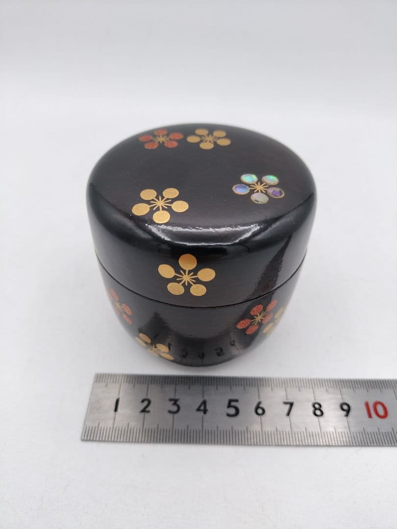 d221【新品・未使用】大棗 利休梅 坂下雄峰 山中 木箱 茶道具