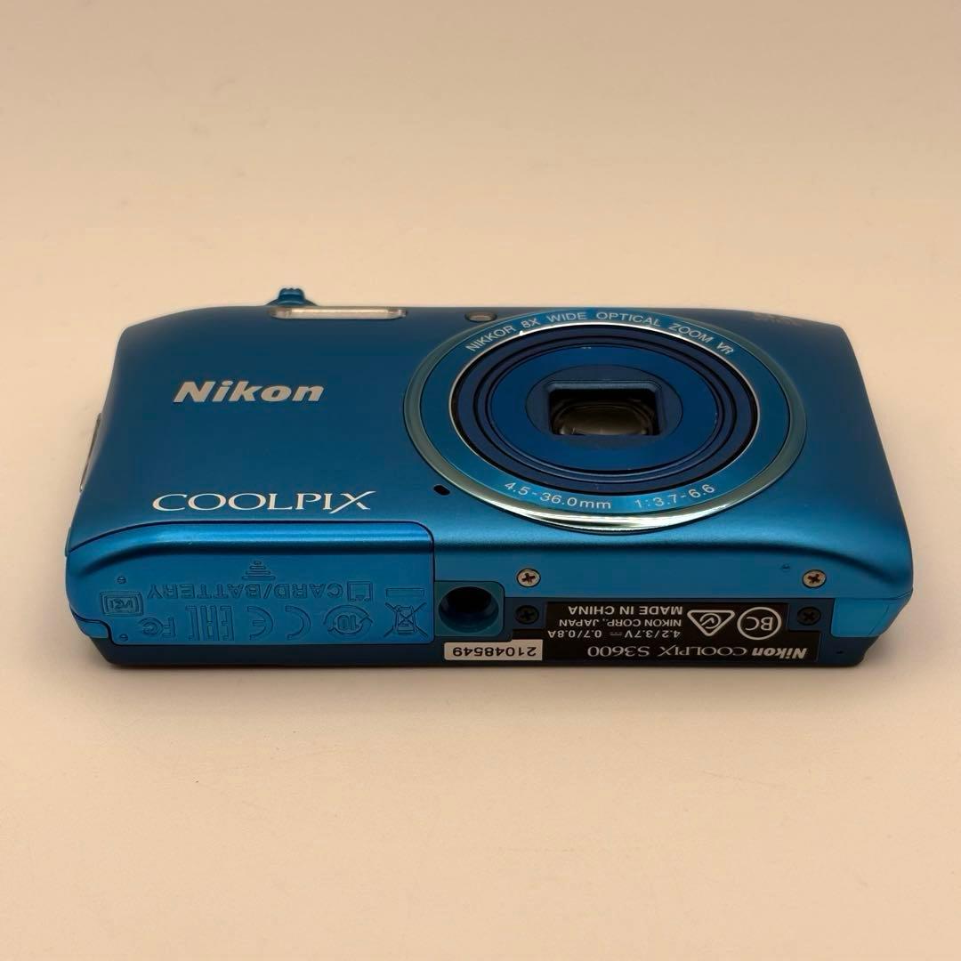 Nikon ニコン COOLPIX S3600 コンデジ ブルー 動作品 訳あり