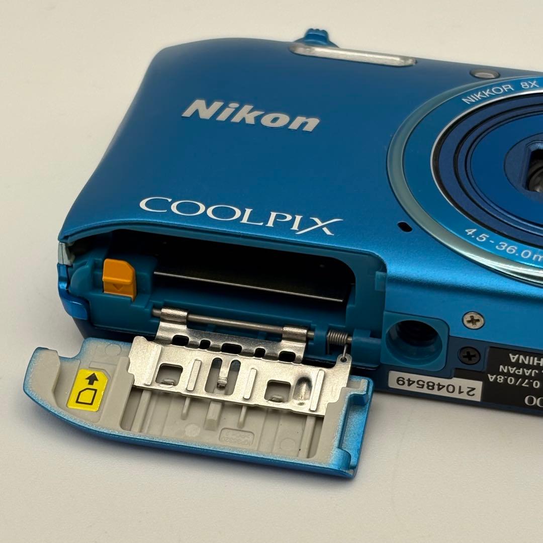Nikon ニコン COOLPIX S3600 コンデジ ブルー 動作品 訳あり