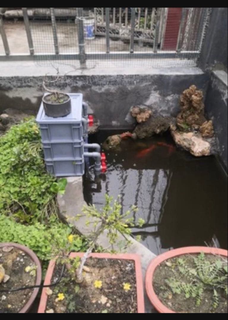 濾過器 1段階ろ材満タン付き三段式万能濾池大型水槽濾過層 フィルター送料込み