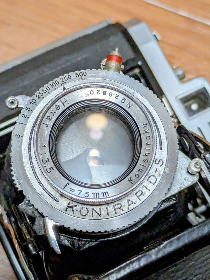 コニカ　小西六 　Pearl Ⅱ ジャンク　蛇腹式フィルムカメラ　レトロ