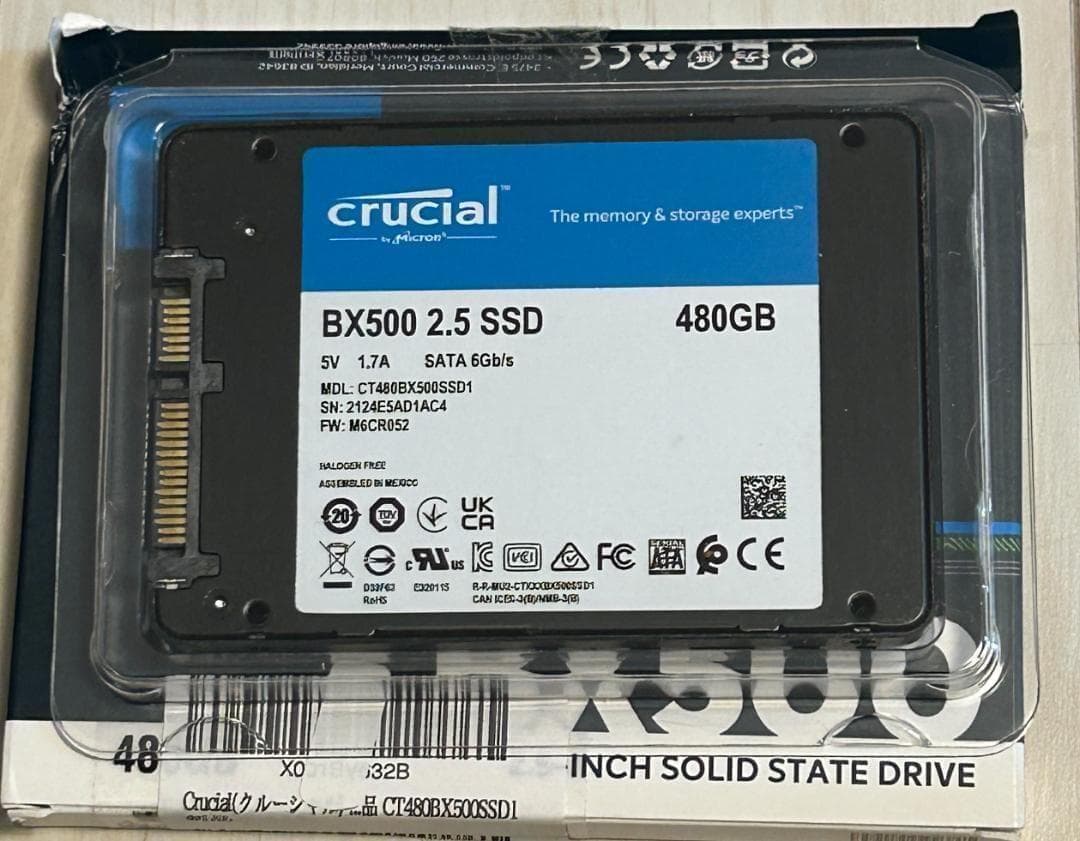 【新品】Crucial(クルーシャル) SSD CT480BX500SSD1