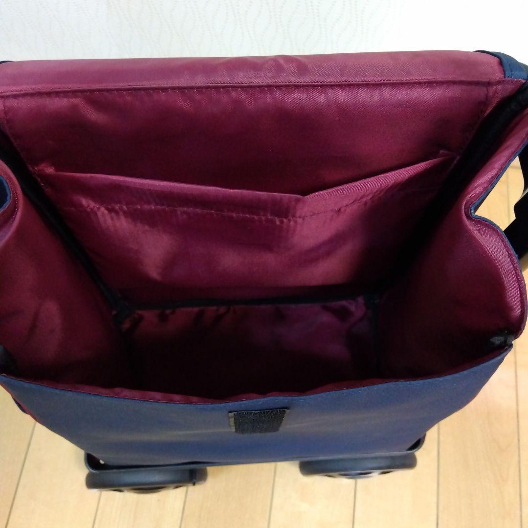 須恵廣工業　ウォーキングキャリー　アイカートネオ　横押し式　ネイビー　中古美品