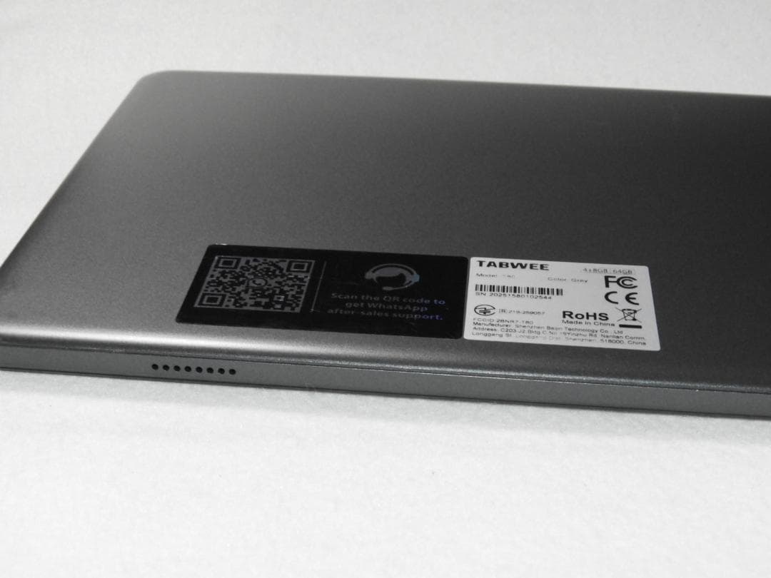 TABWEE T80 Android 15 タブレット