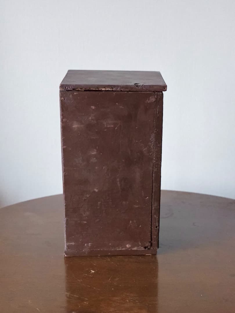 赤絵蓋壺　古伊万里焼　色絵　蓋瓶　蓋物　箱付　Q2394