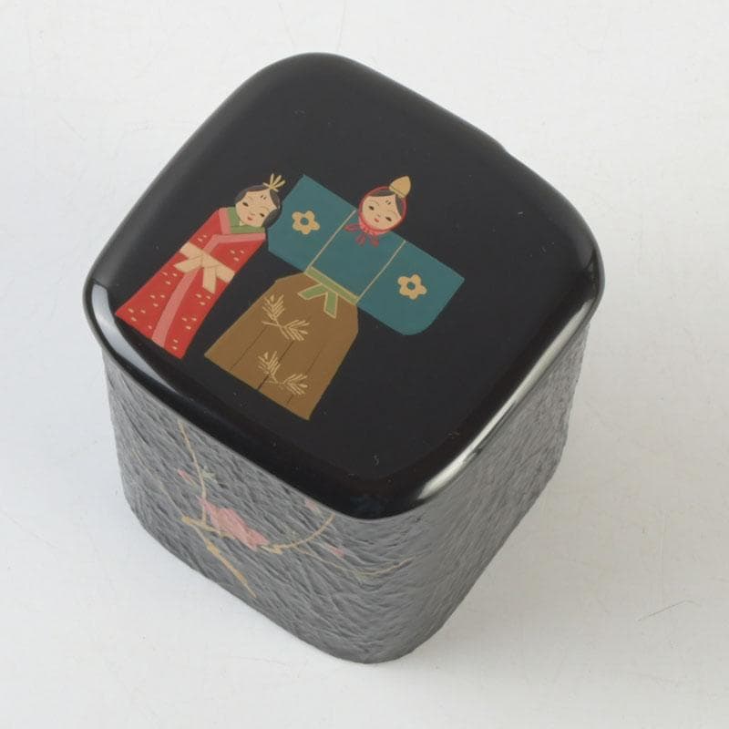 茶道具　祥峯作　立雛梅木蒔絵　一閑棗　共箱　V　9956