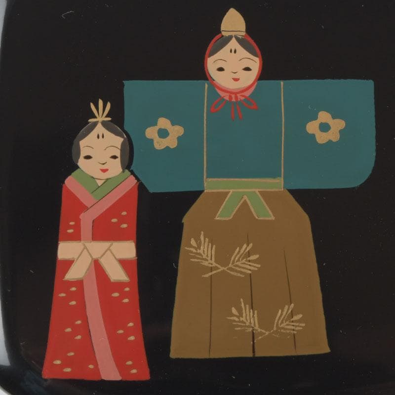 茶道具　祥峯作　立雛梅木蒔絵　一閑棗　共箱　V　9956