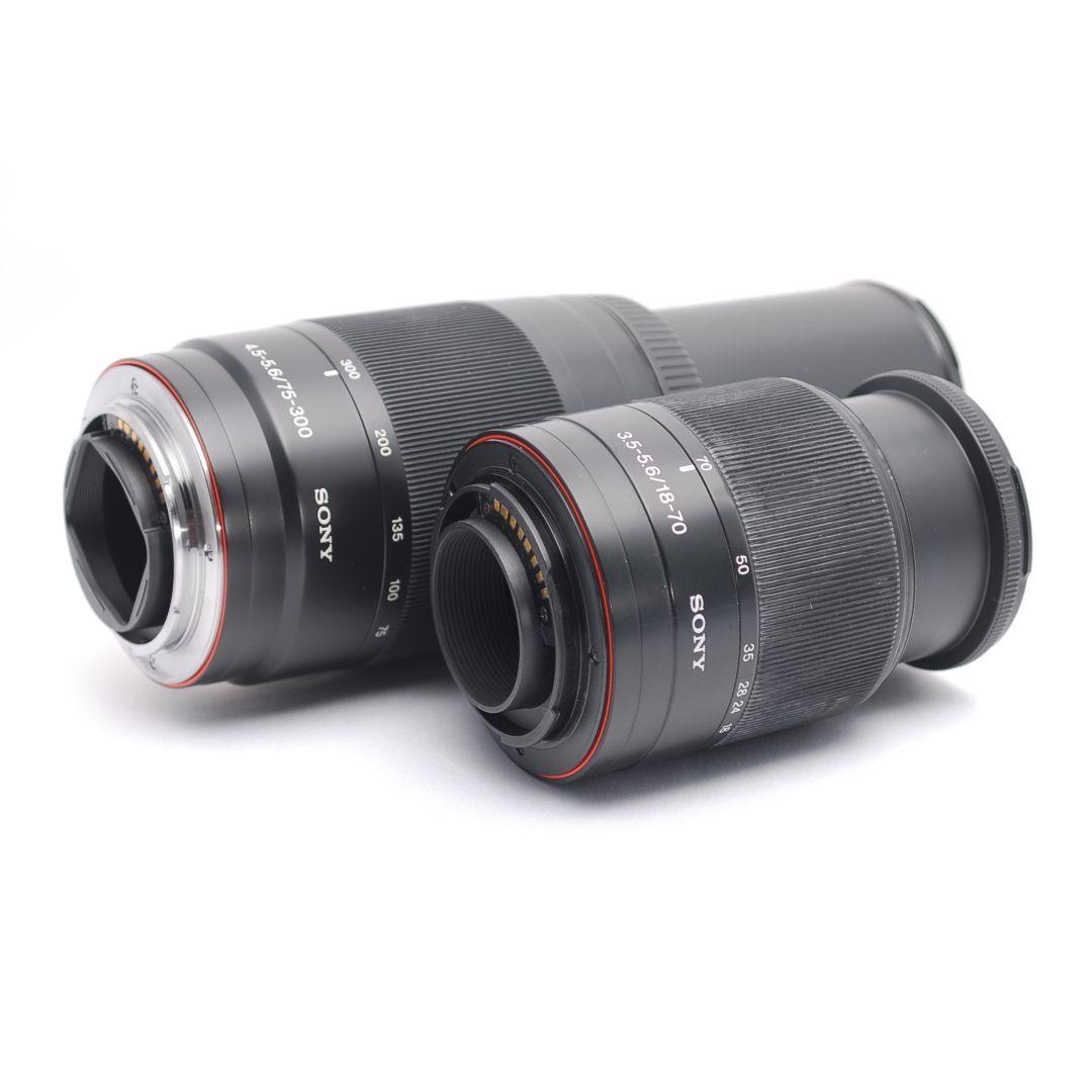 即購入1000円OFF Sony α65 Wレンズ 18-70 75-300