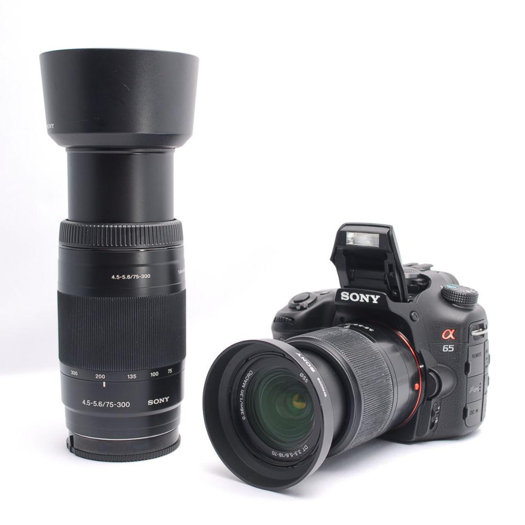 即購入1000円OFF Sony α65 Wレンズ 18-70 75-300