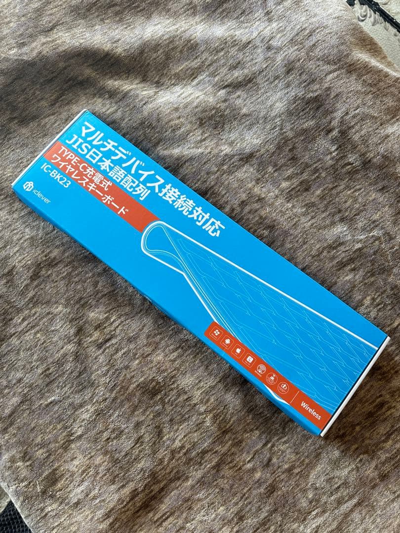 Bluetoothキーボード IC-BK23 グレーブラック新品