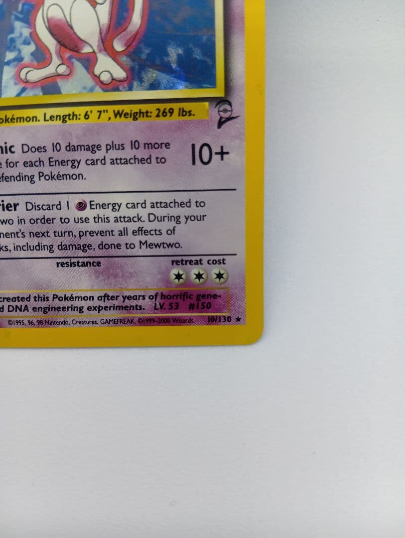 ミュウツー(キラ)(海外版) Ｍewtwo 10/130★ やや傷汚れ白かけあり