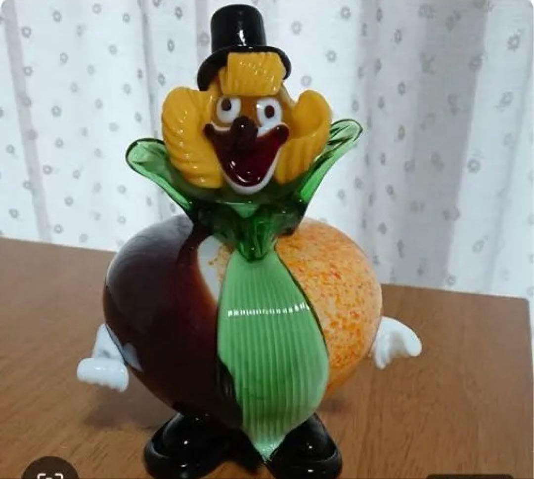 ヴェネチアンガラス　ピエロ　クリスマスデコレーションにどうぞ