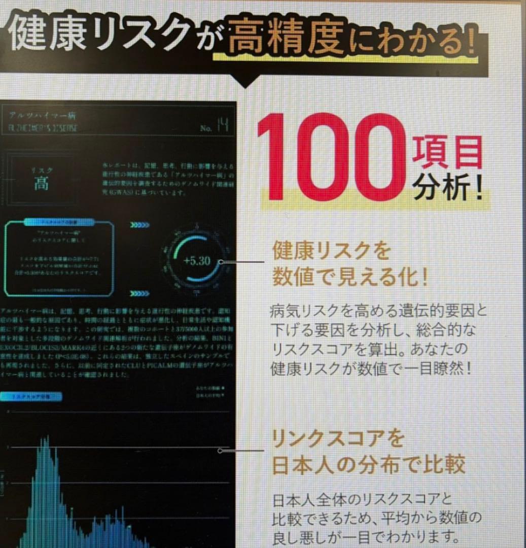 遺伝子検査　chatGENE Pro 唾液で祖先先祖、500項目　A Iでも回答