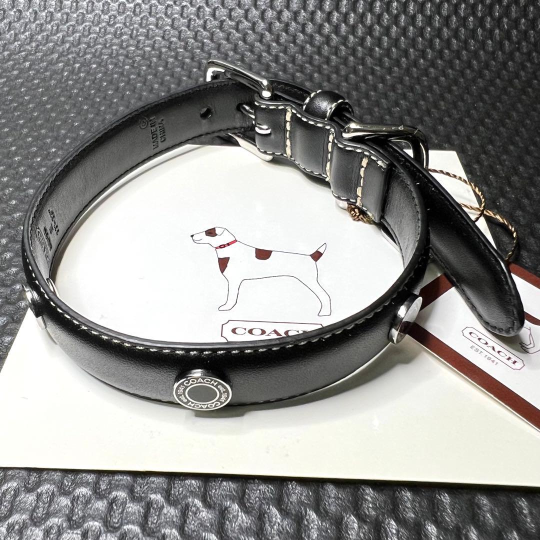 【新品未使用】COACH/コーチ☆ドッグカラー☆黒☆レザー☆8848☆Sサイズ