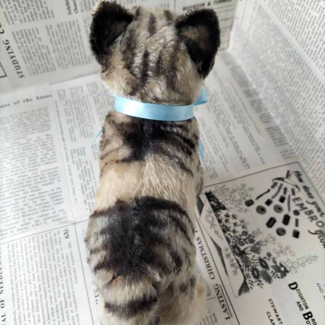 ビンテージ　シュタイフ　Tabby キャット　猫