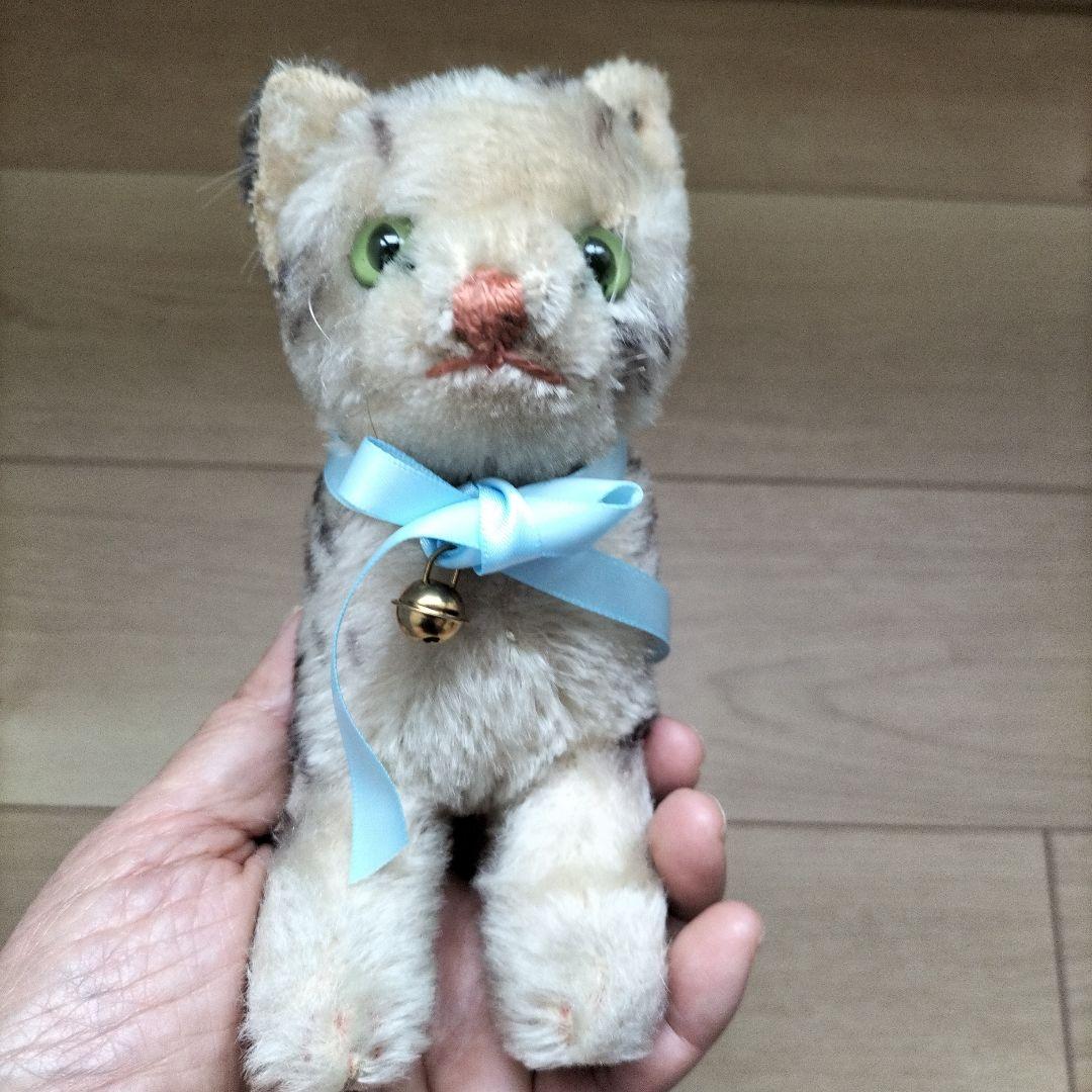ビンテージ　シュタイフ　Tabby キャット　猫