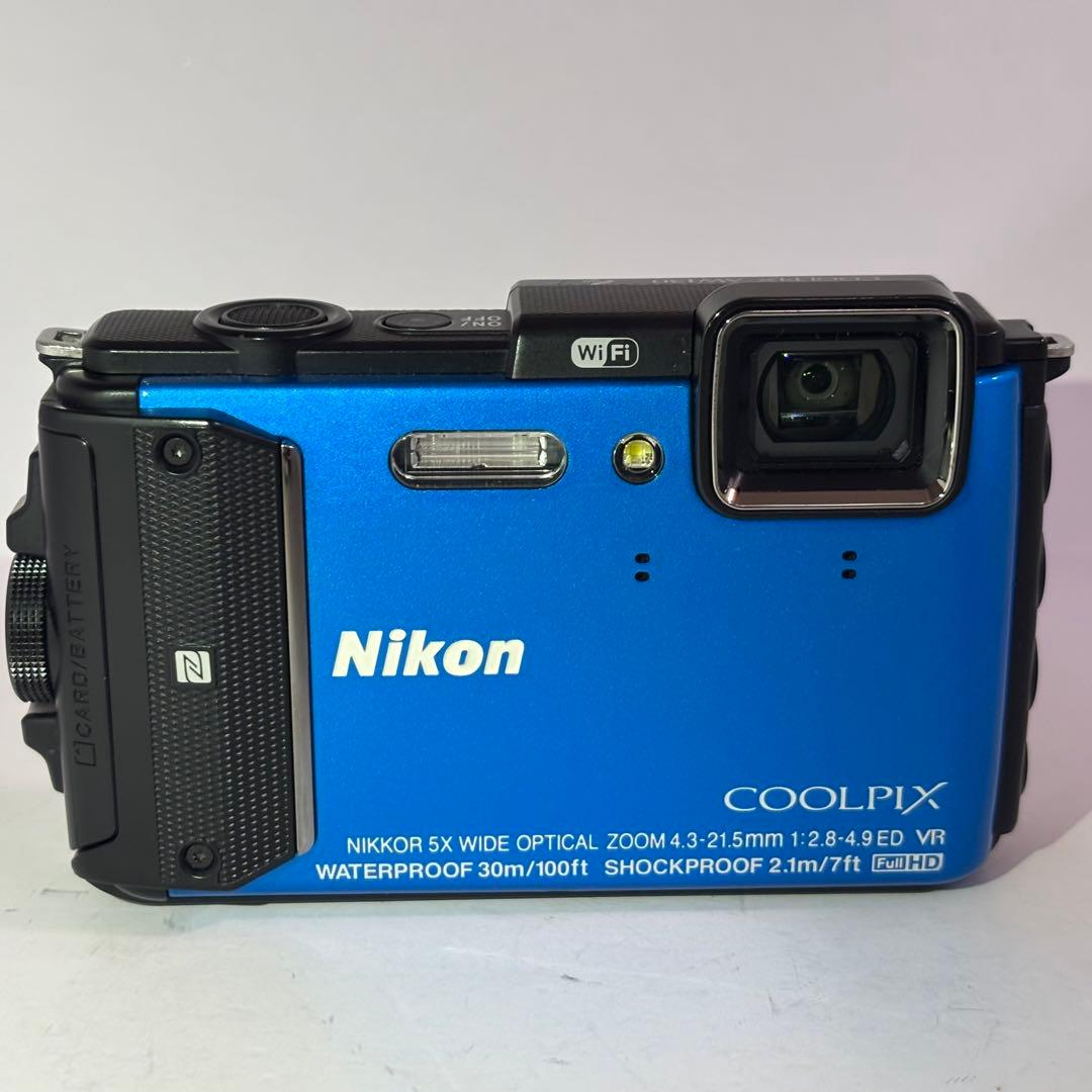 Nikon ニコン COOLPIX AW130 ブルー バッテリー 充電器付き