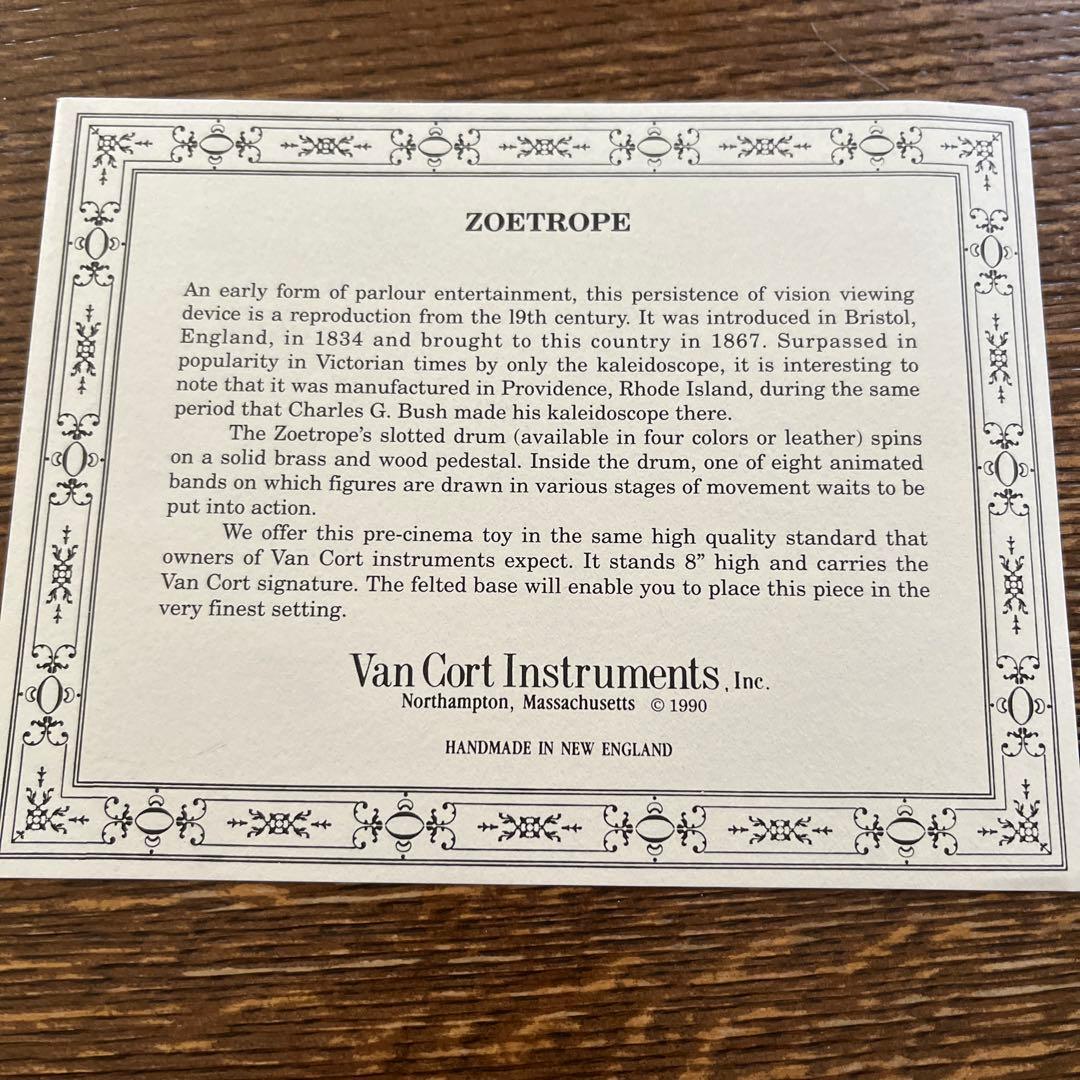 Van Cort Instruments社 ゾエトロープ