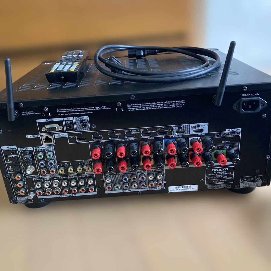 ONKYO TX-NR838 AVレシーバー　ジャンク品