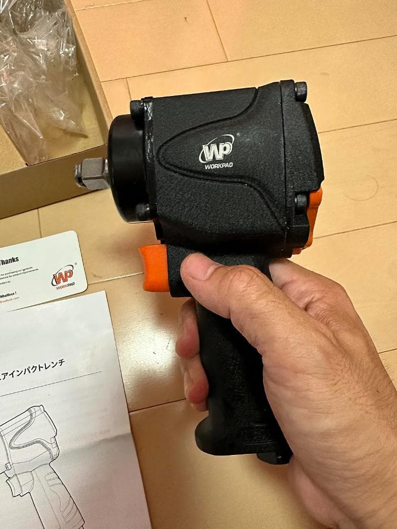エアーインパクトレンチ ショート 高トルク 680N.m 軽量 1.5kg シA