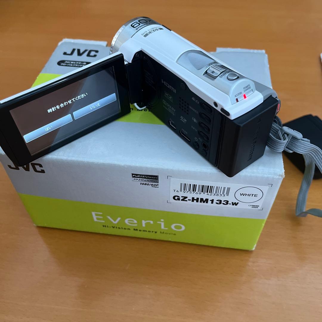 『作動済み』JVC Everio GZ-HM133-W ビデオカメラ