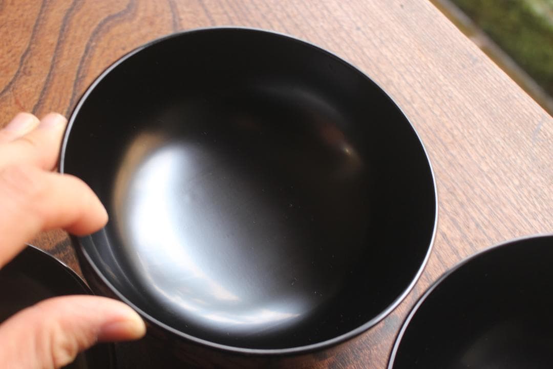 デッドストック！風情ある千筋糸目に極上萩蟋蟀蒔絵の映える煮物椀2点（検懐石椀