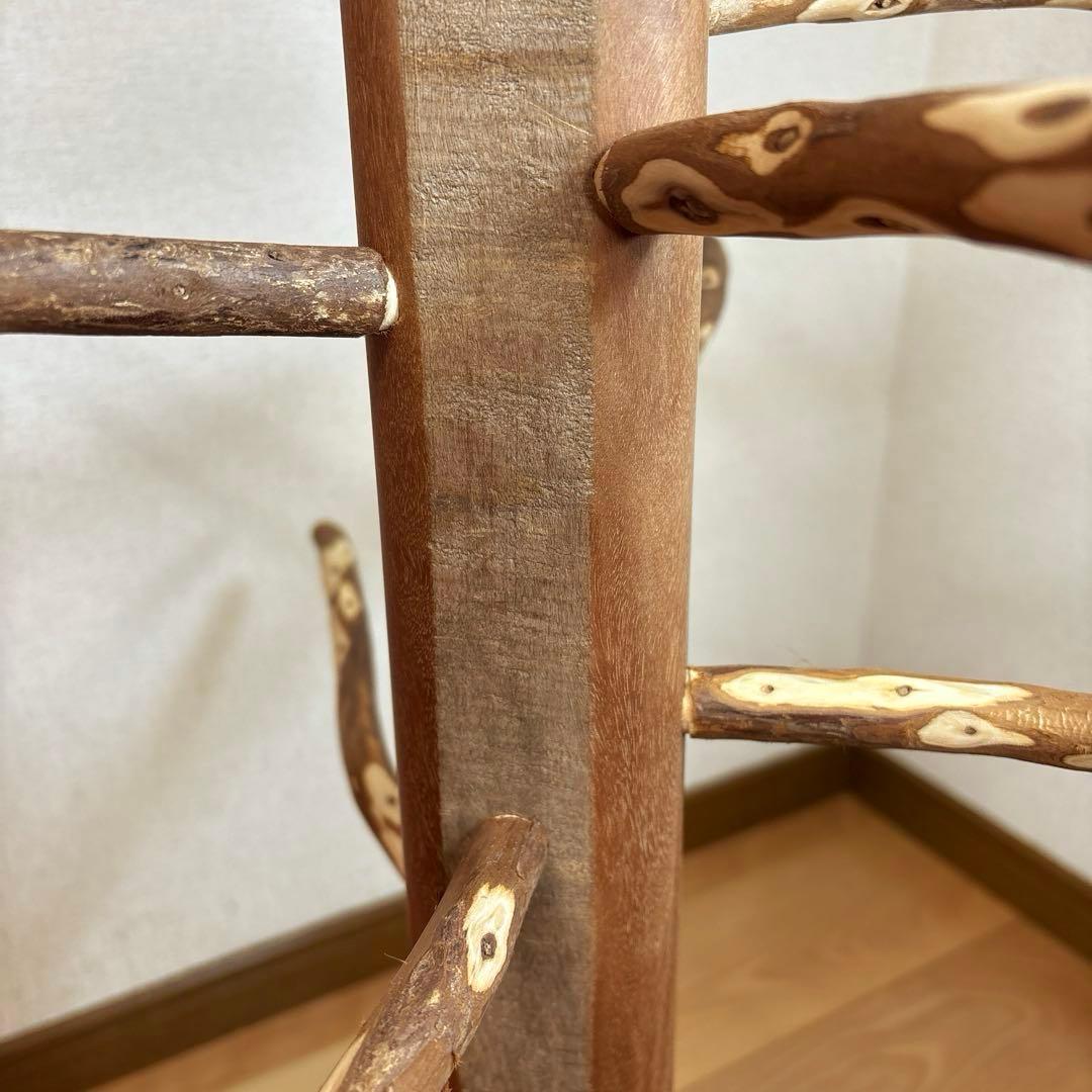 【小鳥〜中型鳥】トロピカルウッドの重量たっぷりバードスタンド