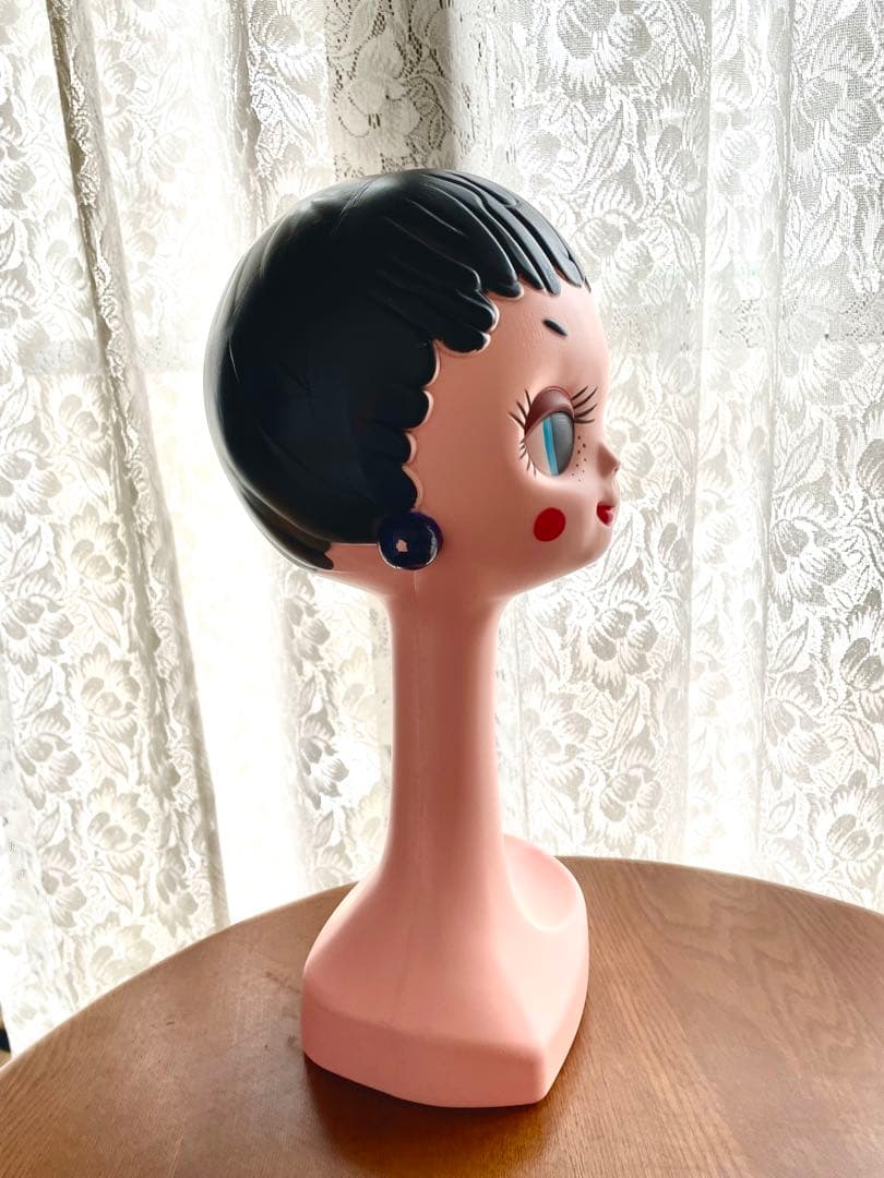 レトロ　Twiggy head ツィッギーマネキン 貯金箱