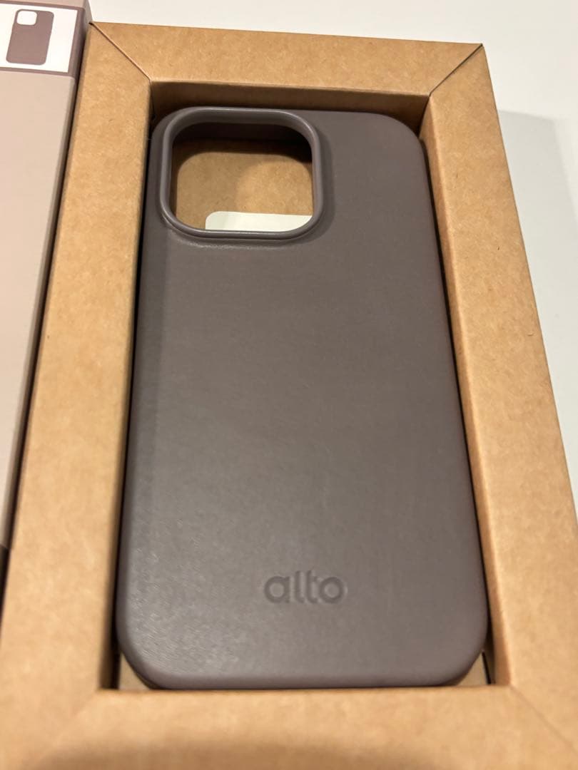【新品未使用】iPhone14pro レザーケース　グレー