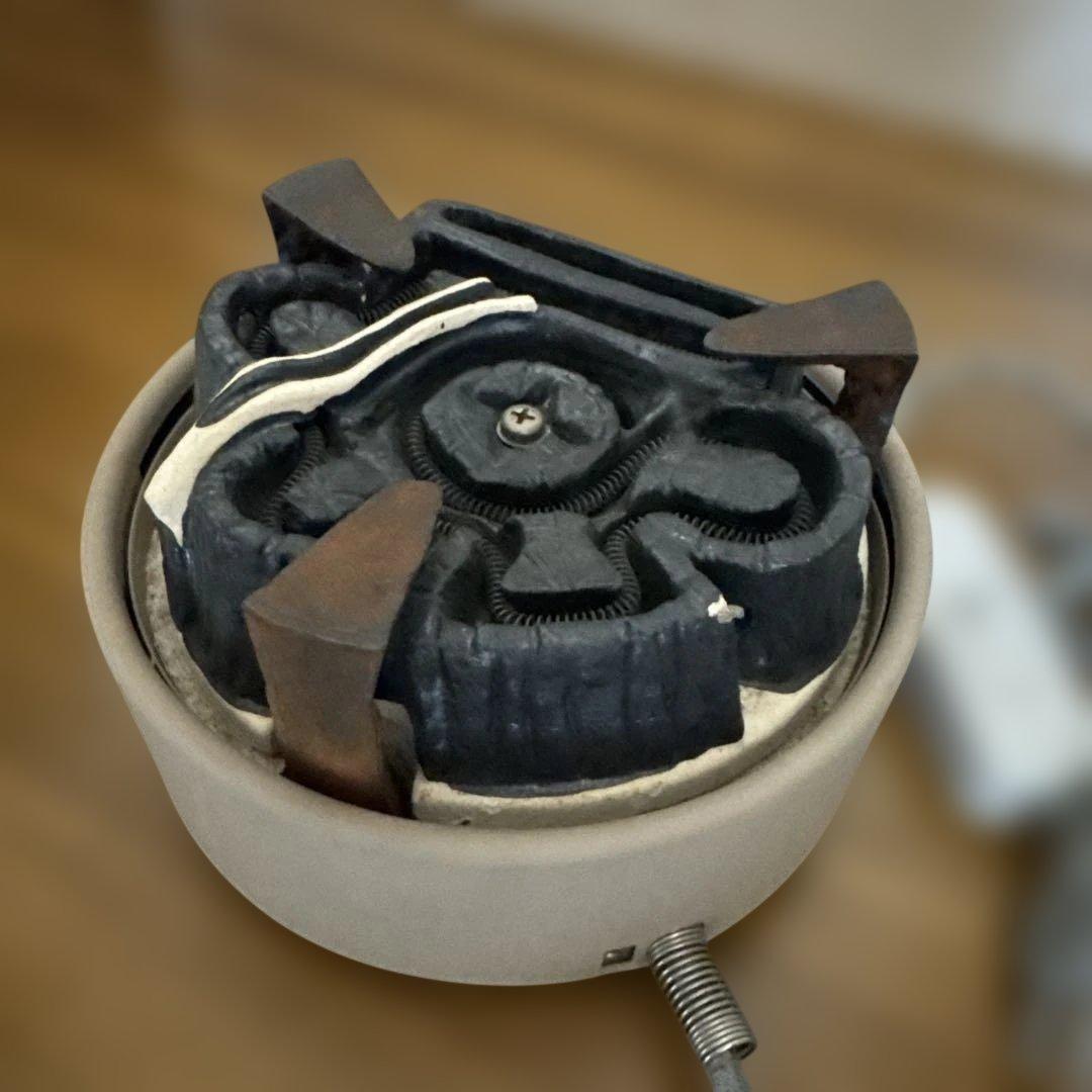 【茶道具】風炉釜 電熱器 敷き瓦 3点セット