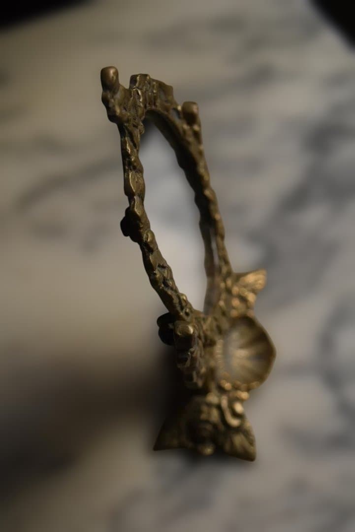 フランス アンティーク　天使の装飾　ゴールド　ミラー　鏡　美品