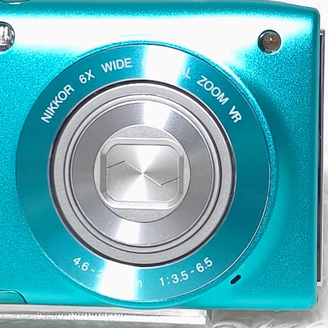 極美品✨NIKON COOLPIX S3300 ターコイズブルー デジカメ