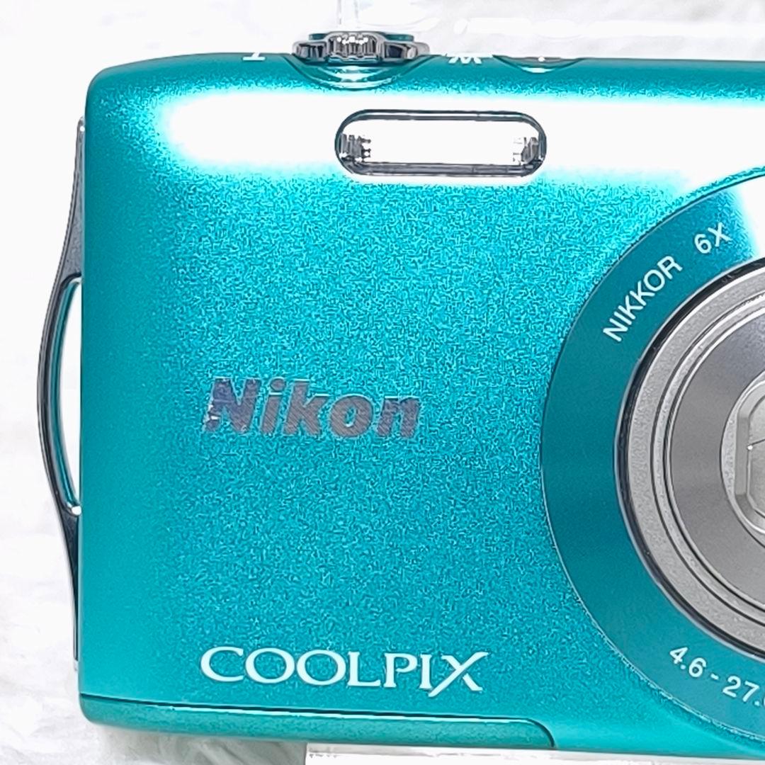 極美品✨NIKON COOLPIX S3300 ターコイズブルー デジカメ
