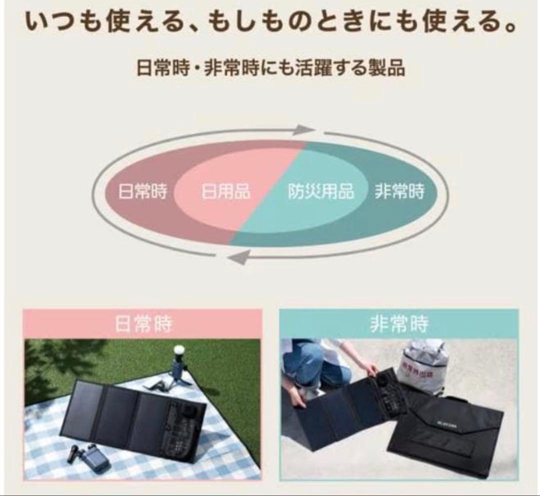最終特価）新品未使用 ソーラーパネル充電器 3A USB-A TypeC 震災