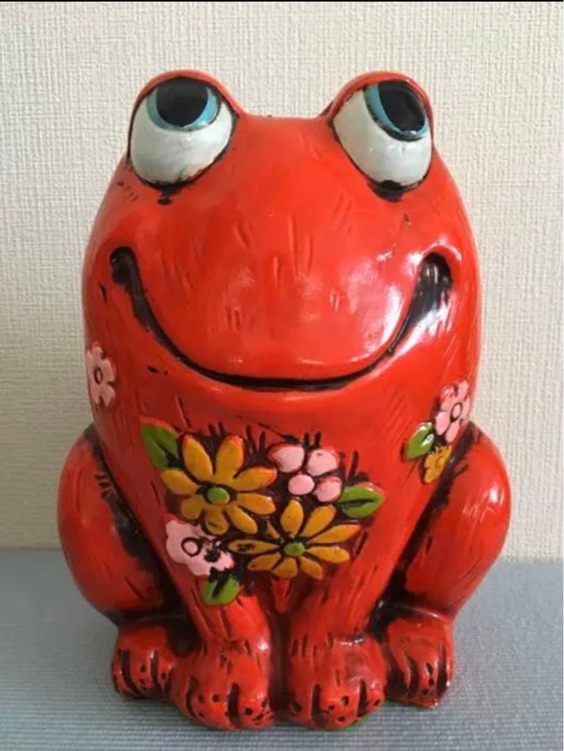 珍品希少！　カエルの貯金箱　ホリデイ・フェア社　1969　昭和レトロ　 23㎝