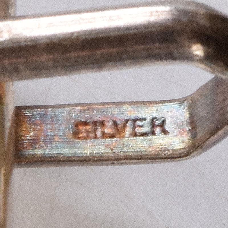 正親作　SILVER　インカ　黄金面　 手釦　カフスボタン　共箱　V　R9424