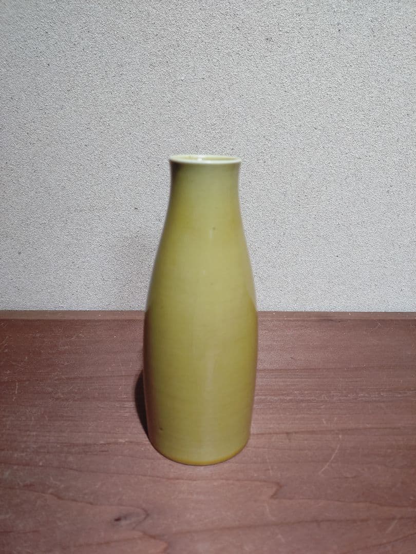 珉平焼 素紋 からし色 徳利
