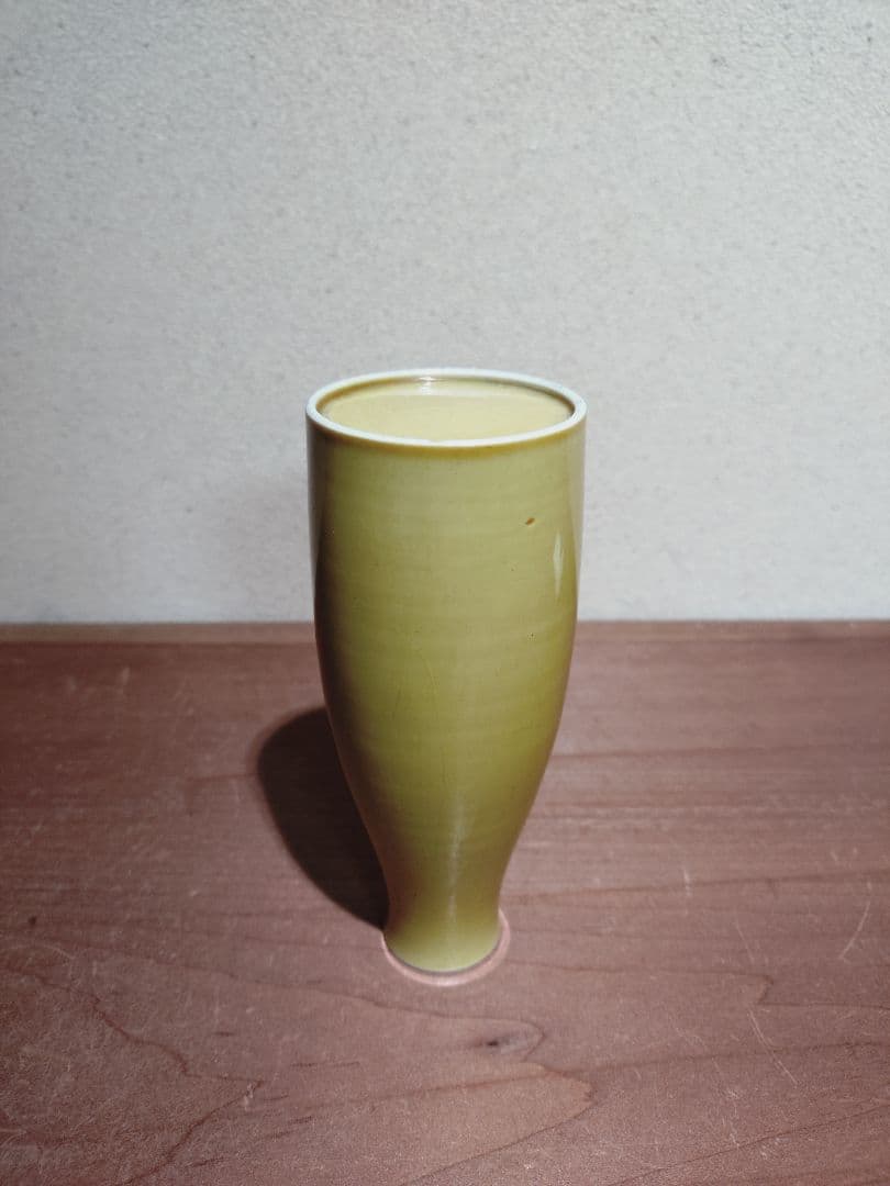 珉平焼 素紋 からし色 徳利