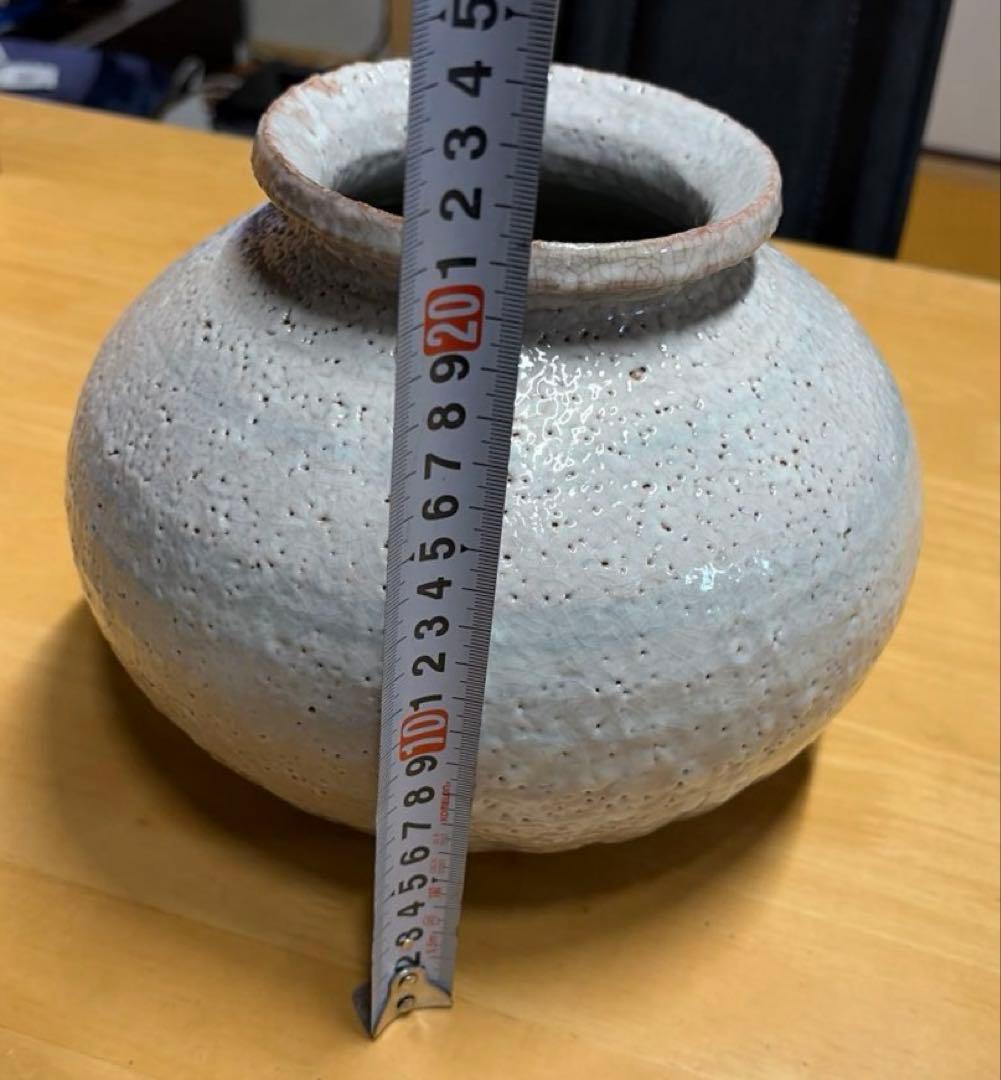 萩焼 紅陽作 花入 壺 花器 花瓶 置物