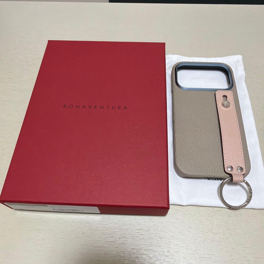 BONAVENTURA iPhone17pro グレージュ×シェル 箱付き